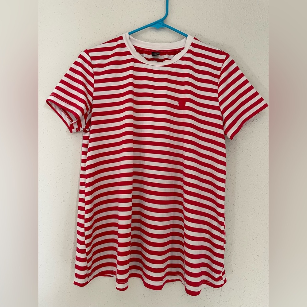 SHEIN Red and White Striped Maternity Tee - Picture 3 of 9